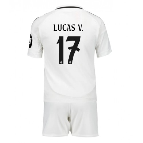 Dres Real Madrid Lucas Vazquez #17 Domaci za djecu 2024-25 Kratak Rukav (+ kratke hlače)